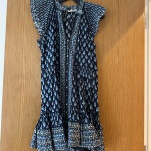 Veronica Beard Black and Blue Mini Dress